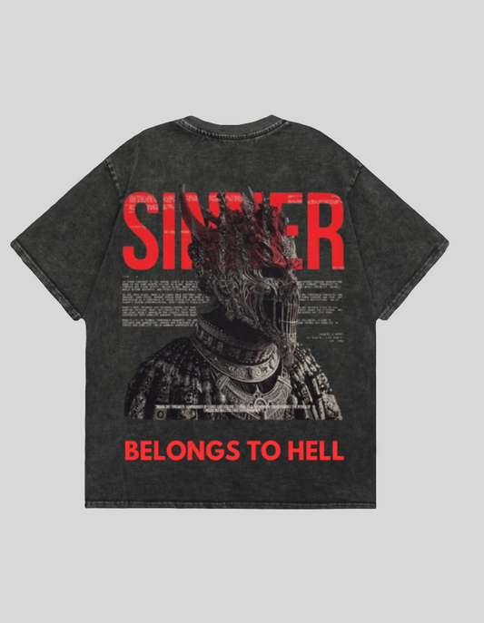 SINNER ACIDWASH TEES